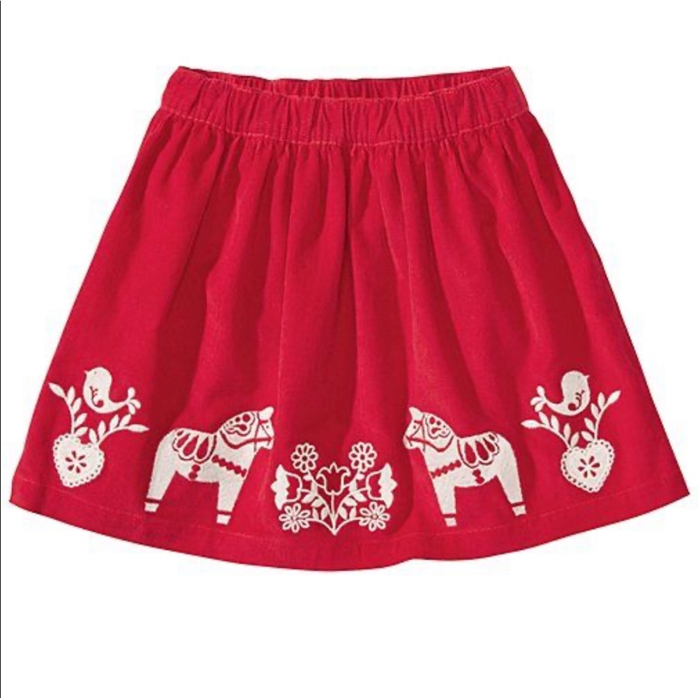 Hannah Anderson Santa Lucia Red Corduroy Skirt